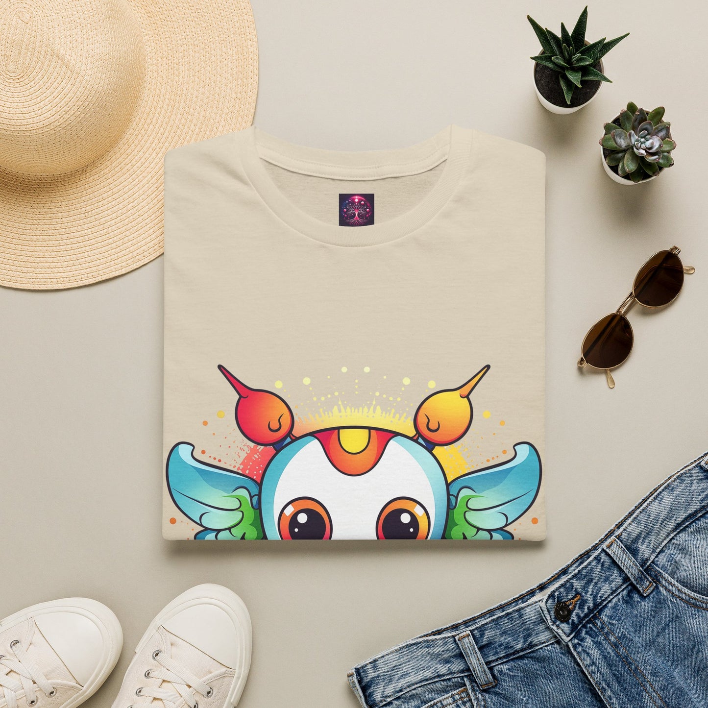 Cute Anime Alien Angel T Shirt ~ Cartoon Alien Gift Friendly Extraterrestrial Creature UFOs UAP Flying Saucer Abduction But Make It Adorable