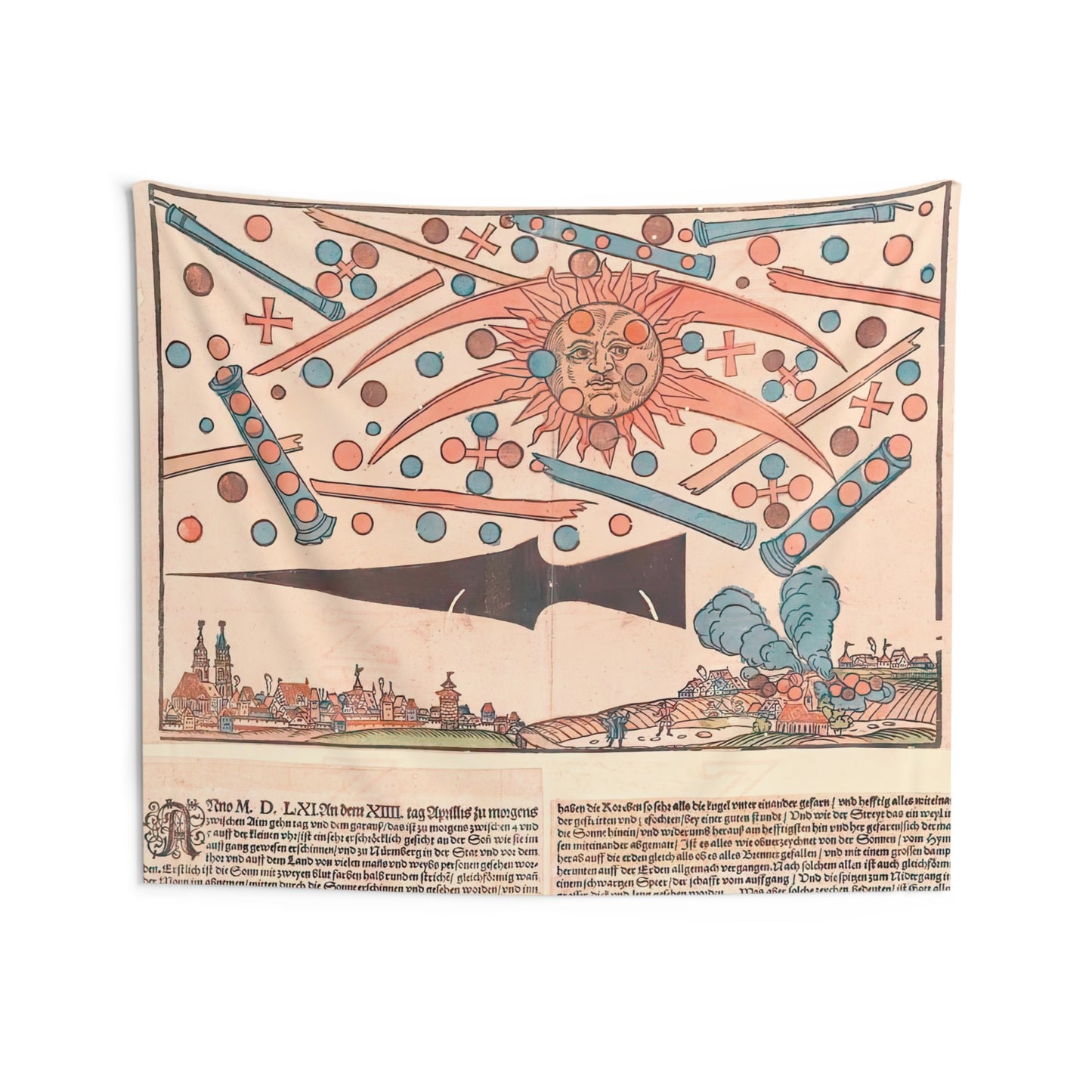UFO Celestial Event in Nuremberg Indoor Wall Tapestries