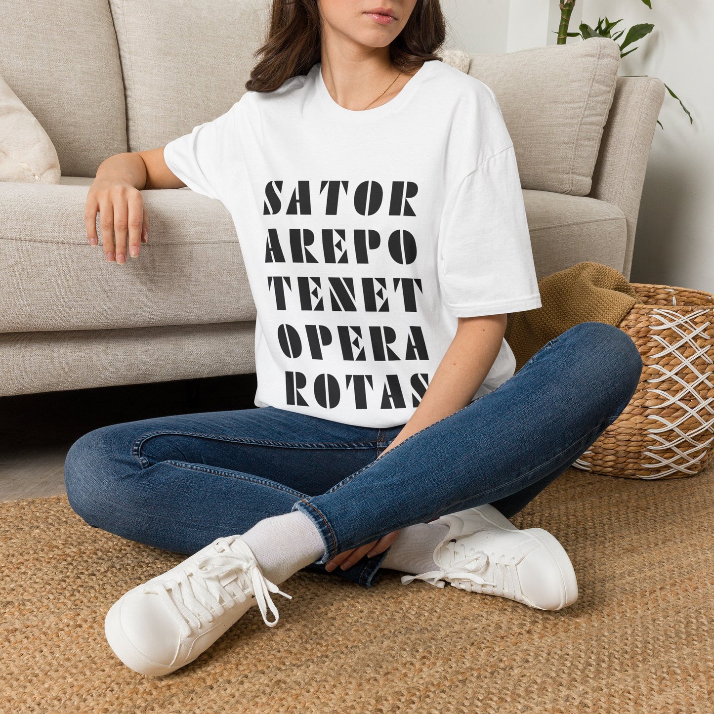 Sator Arepo Tenet Opera Rotas T Shirt ~ Ancient Mystery Latin Palindrome Pompeii Meme Secret History Magic Templar Square Rune Charm Gift