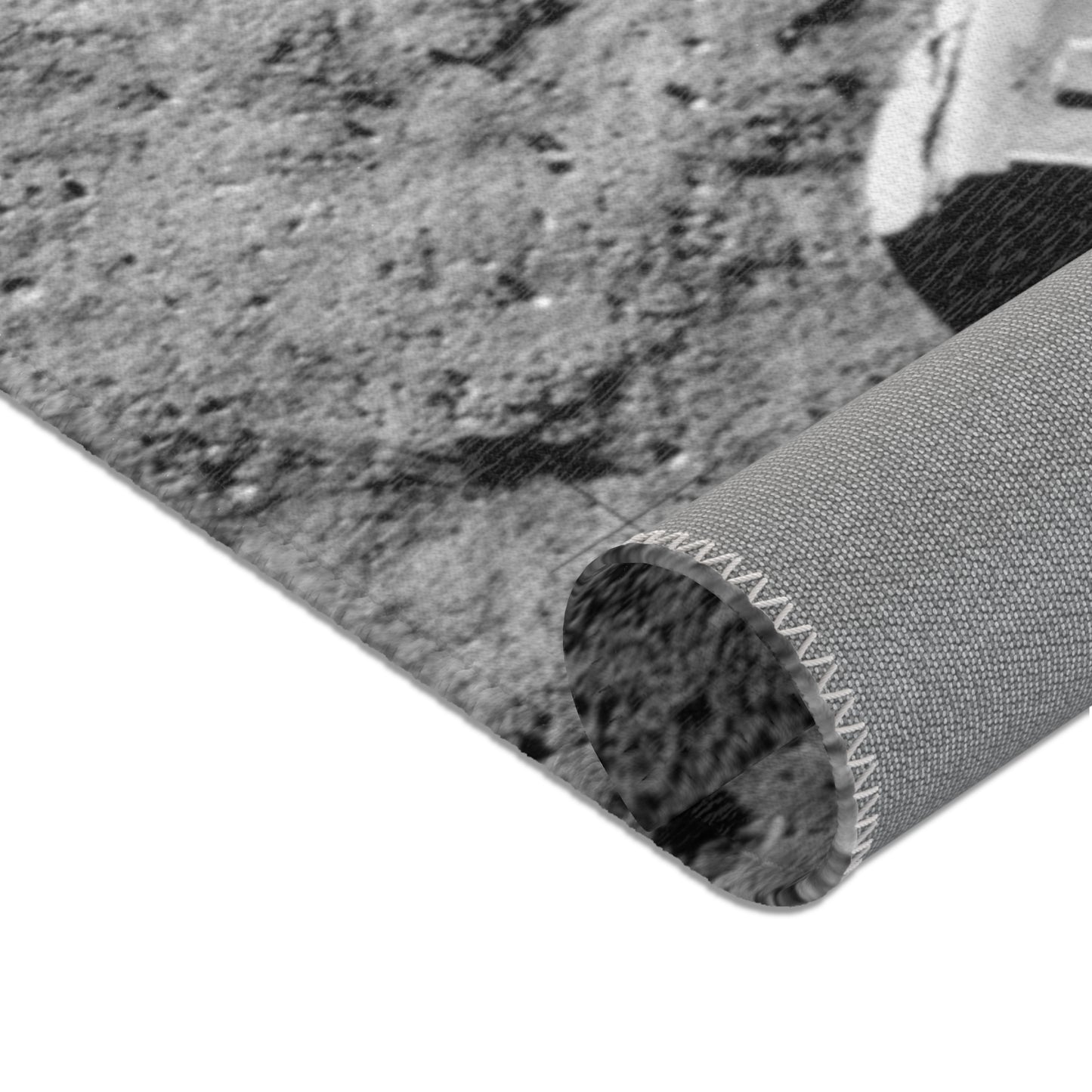 Moon Walk Area Rug ~ Lunar Surface Rocks Footprint NASA Space Exploration NASA Landing Real Moondust Decor Orbit