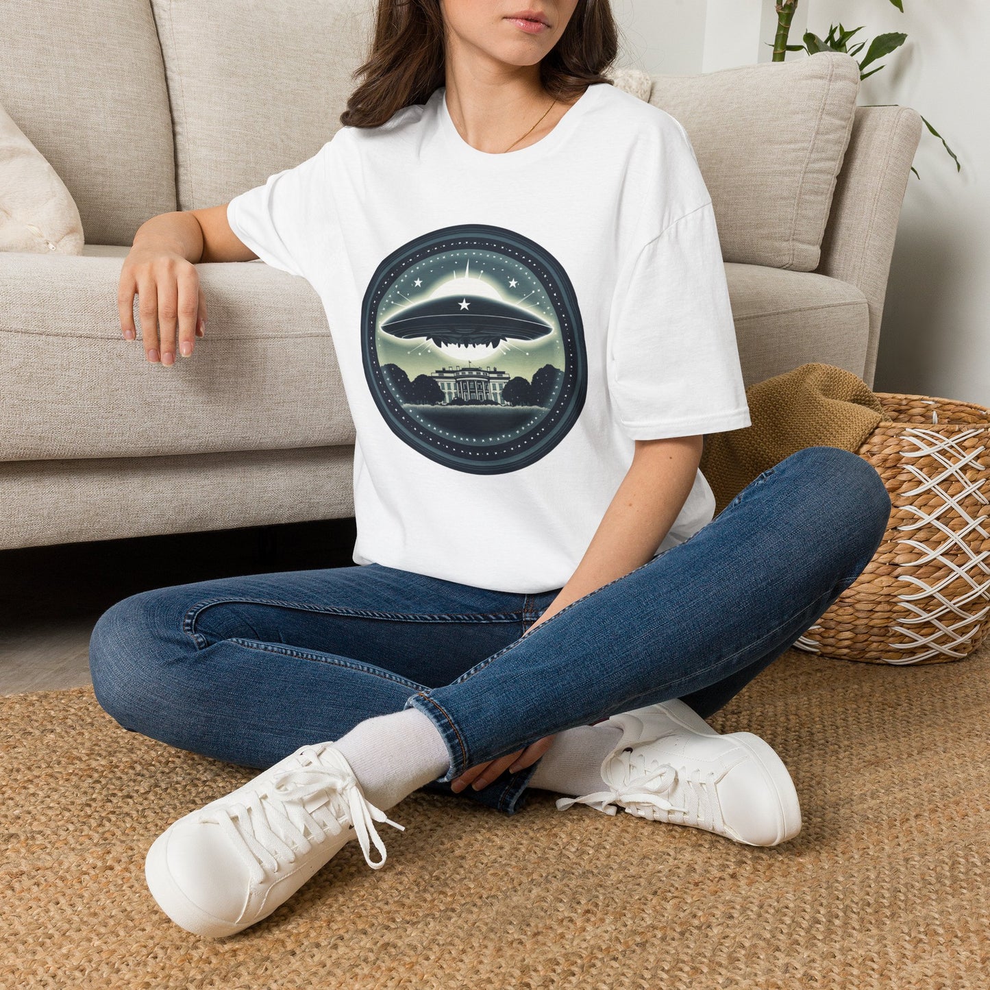 UFO Disclosure Shirt ~ End UAP Secrecy, Cryptozoology Gift, Alien Tshirt, Extraterrestrial Gear, Flying Saucer Shirt, White House Lawn Space