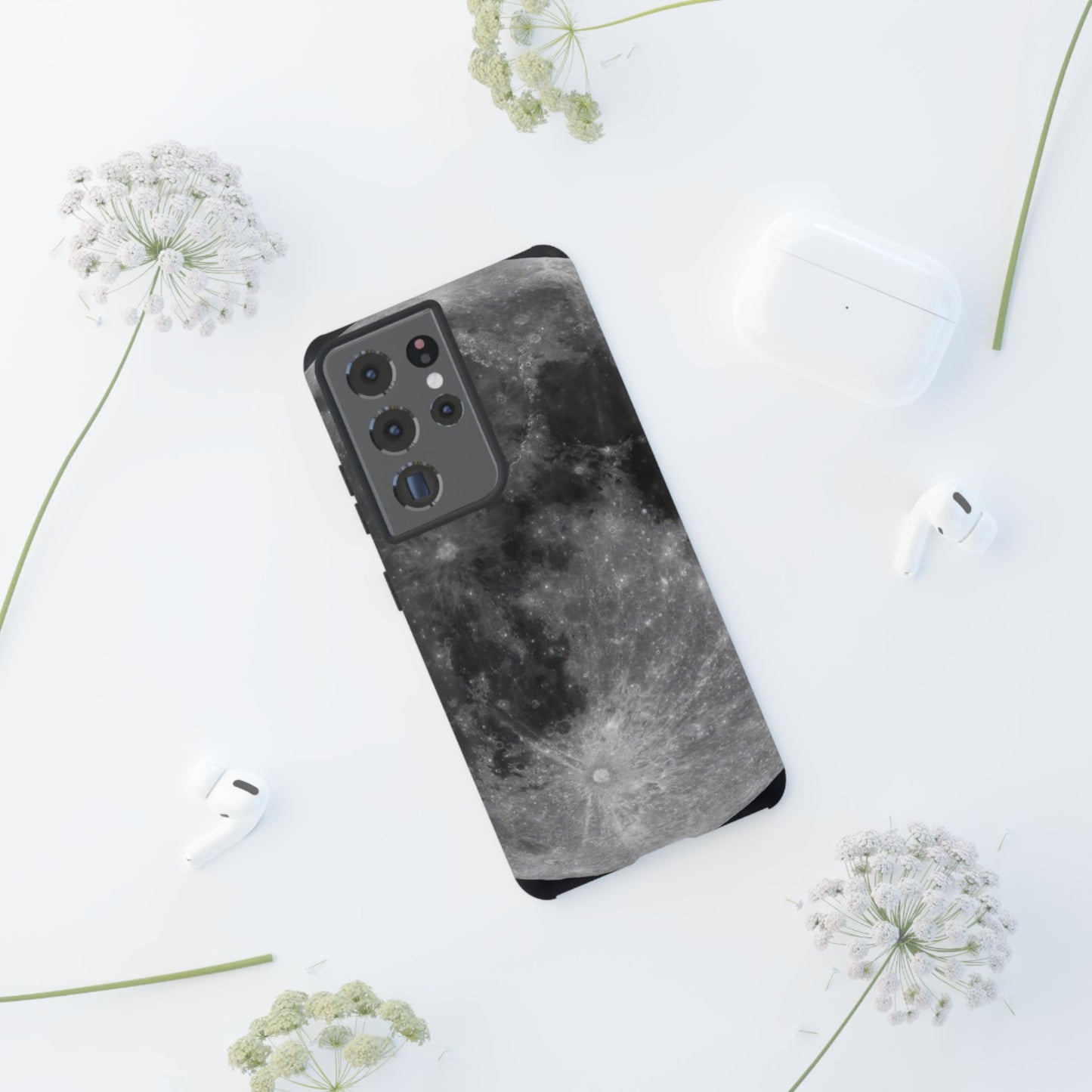 Moon Surface Tough Phone Case ~ iPhone Pixel Galaxy Rugged Protective