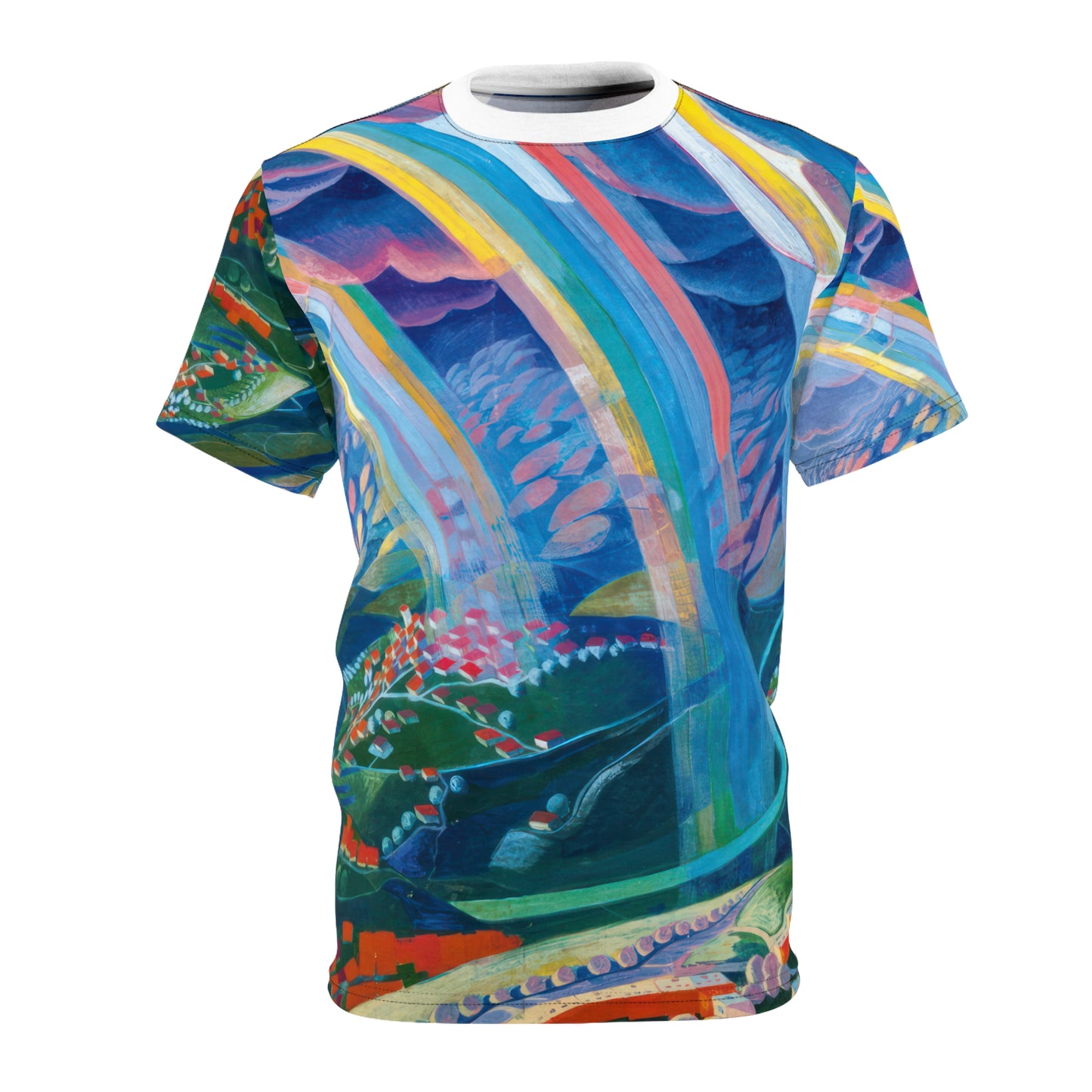 Futurism Painting Shirt All-Over Print Art Gift Optimism Positive Future Hope Color Rainbows Italian
