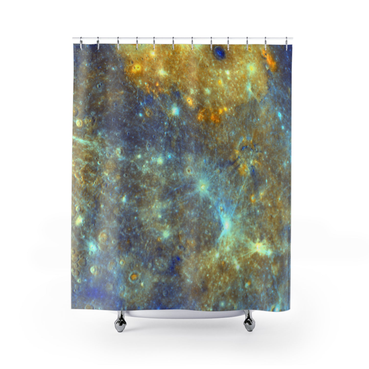 Mercury Surface Shower Curtains ~ Planets and Chill Astronomy Astrophysics Space Decor Regolith Science NASA Messenger Spacecraft