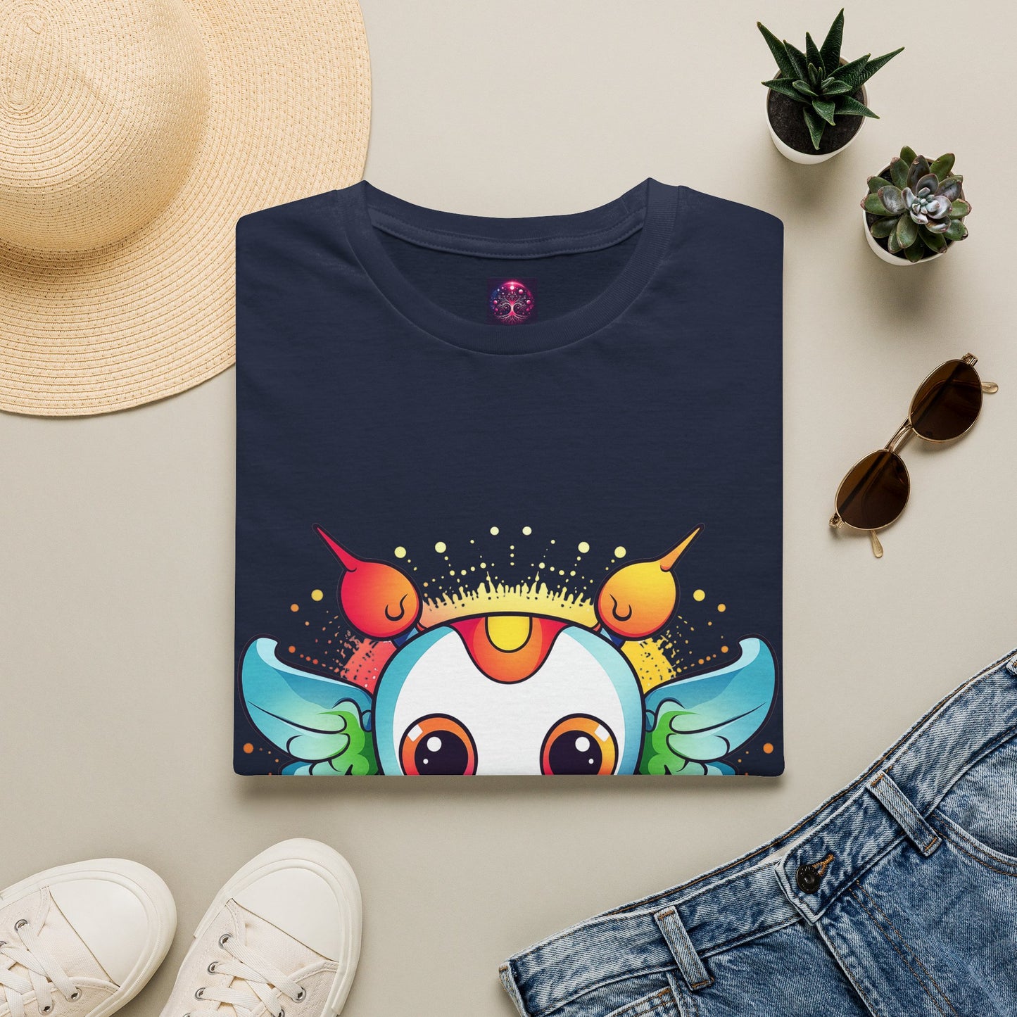 Cute Anime Alien Angel T Shirt ~ Cartoon Alien Gift Friendly Extraterrestrial Creature UFOs UAP Flying Saucer Abduction But Make It Adorable