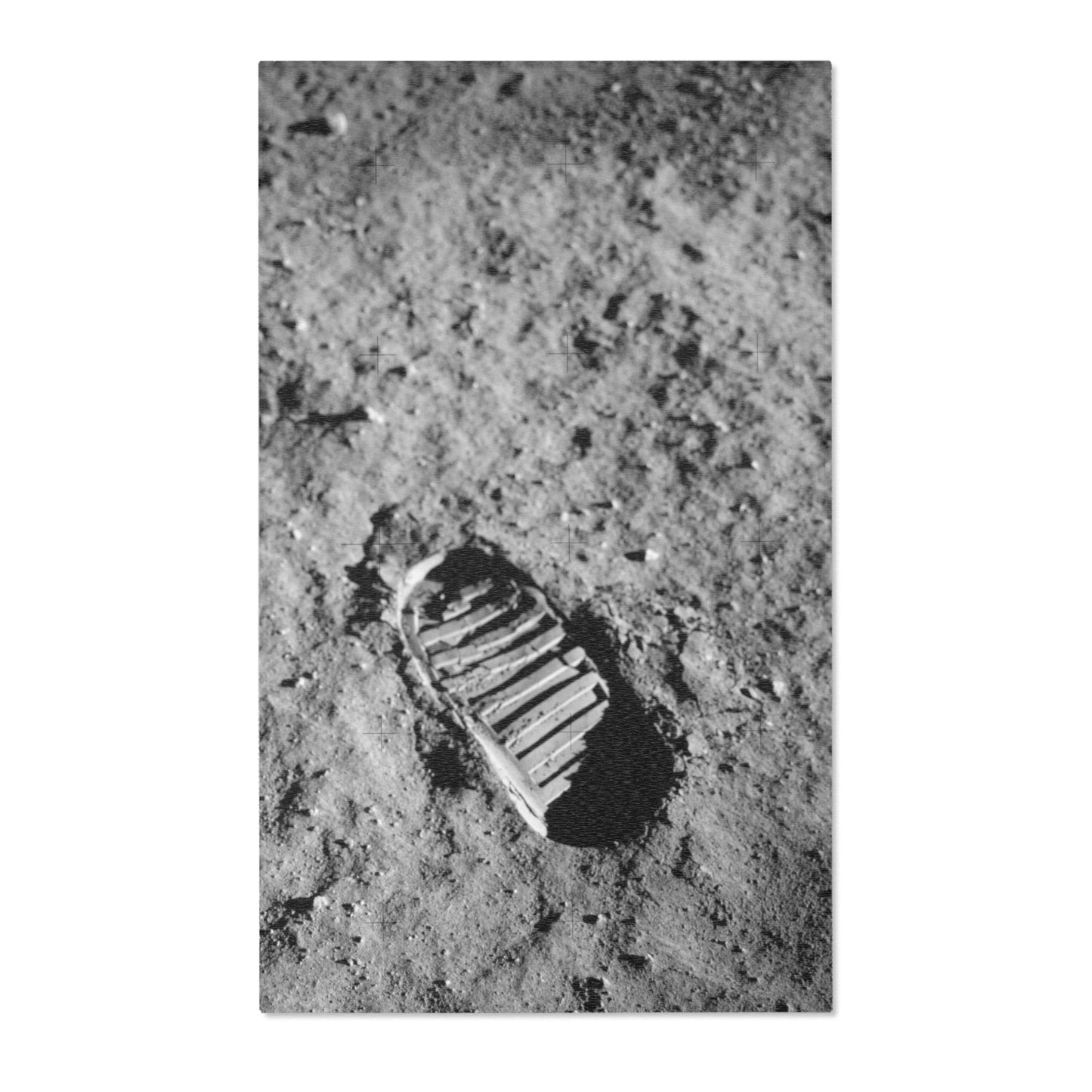 Moon Walk Area Rug ~ Lunar Surface Rocks Footprint NASA Space Exploration NASA Landing Real Moondust Decor Orbit
