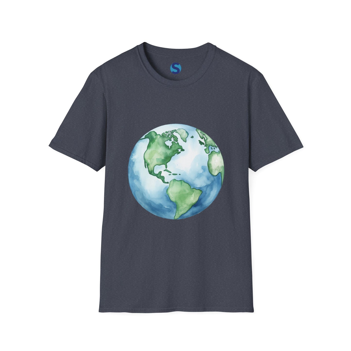 Watercolor Earth ~ Unisex Softstyle T-Shirt