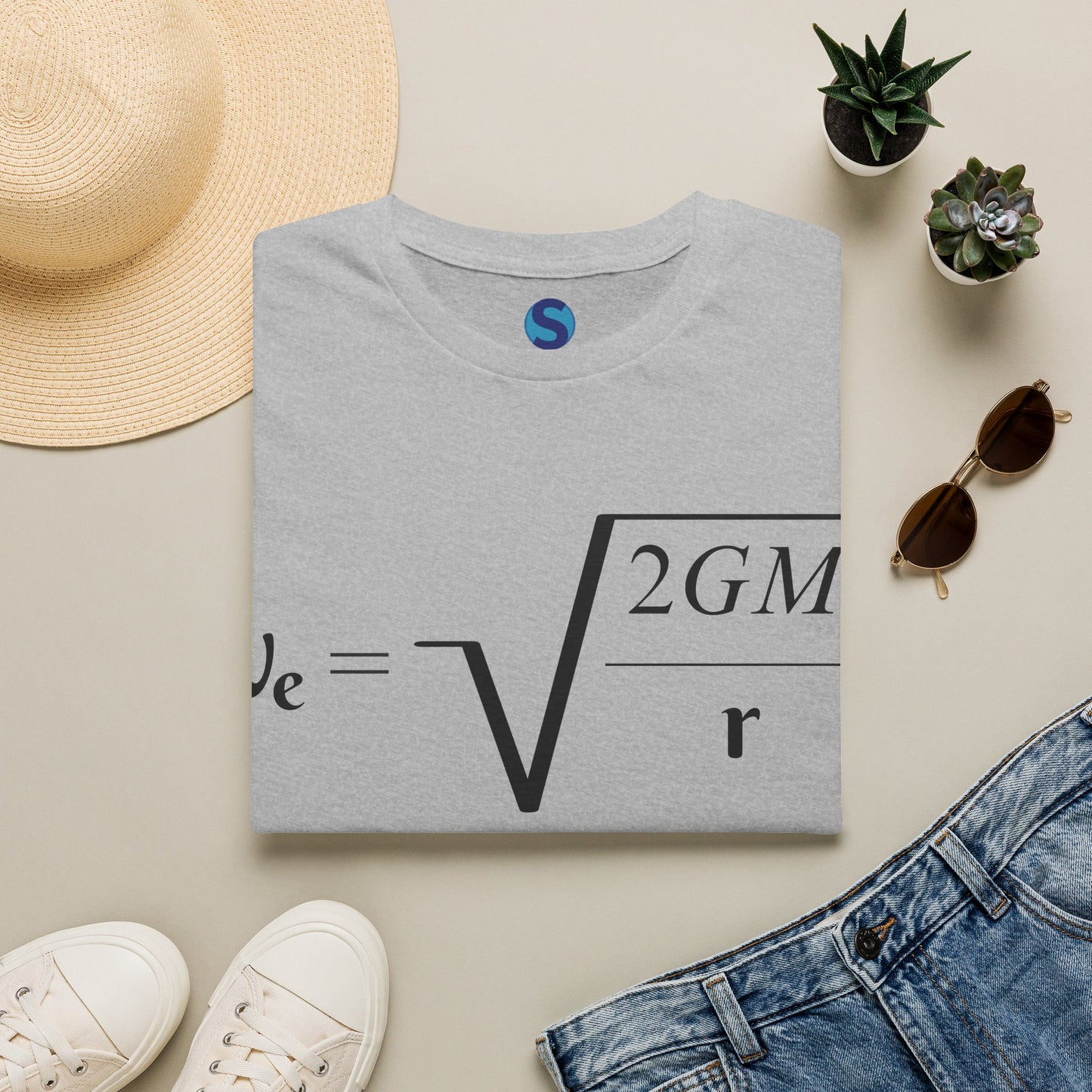 Escape Velocity ~ Unisex Softstyle T-Shirt, Astronomical Equation