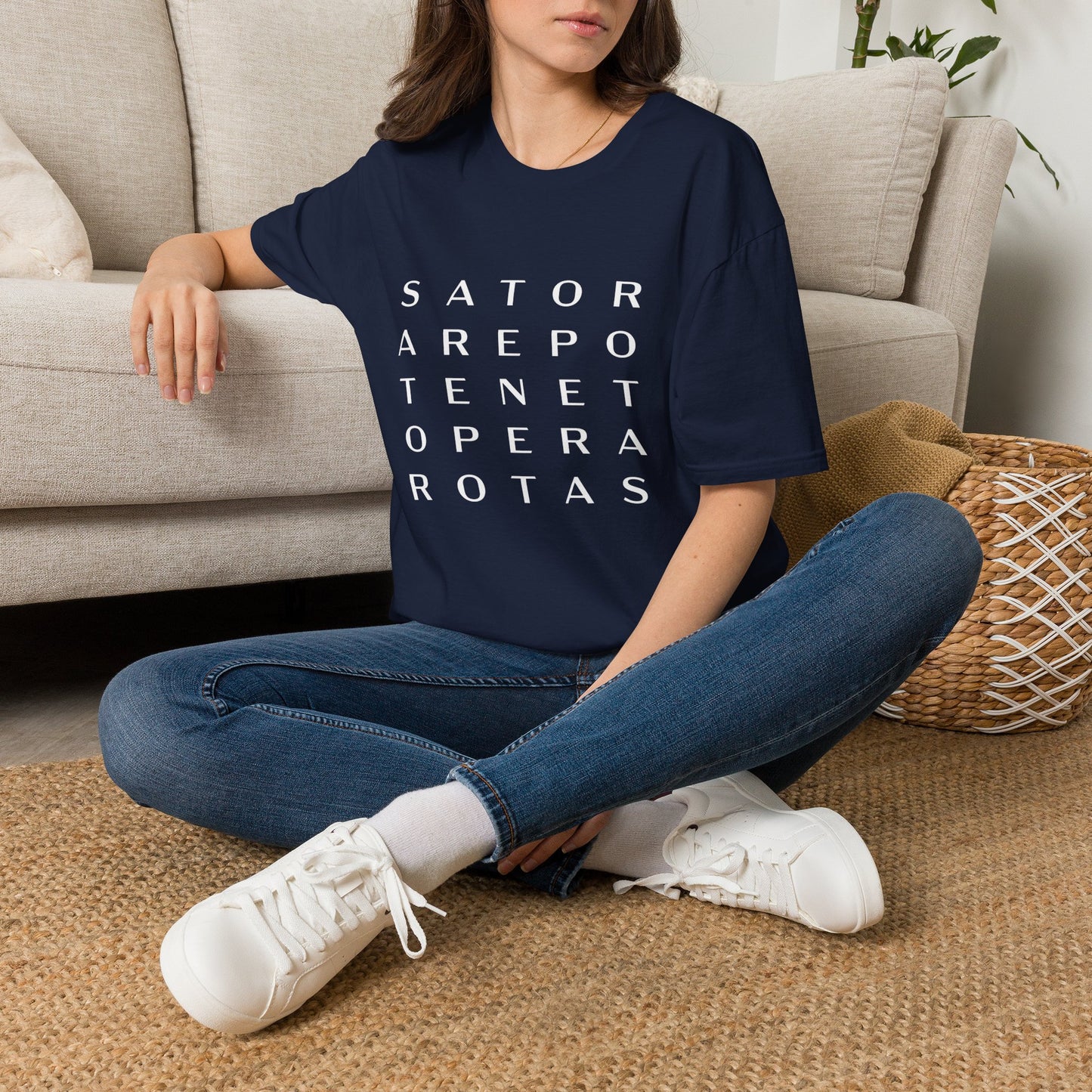 Sator Cube T Shirt ~ Sator Arepo Tenet Opera Rotas ~ Ancient Mystery Latin Palindrome Pompeii Secret History Magic Templar Square Rune Charm