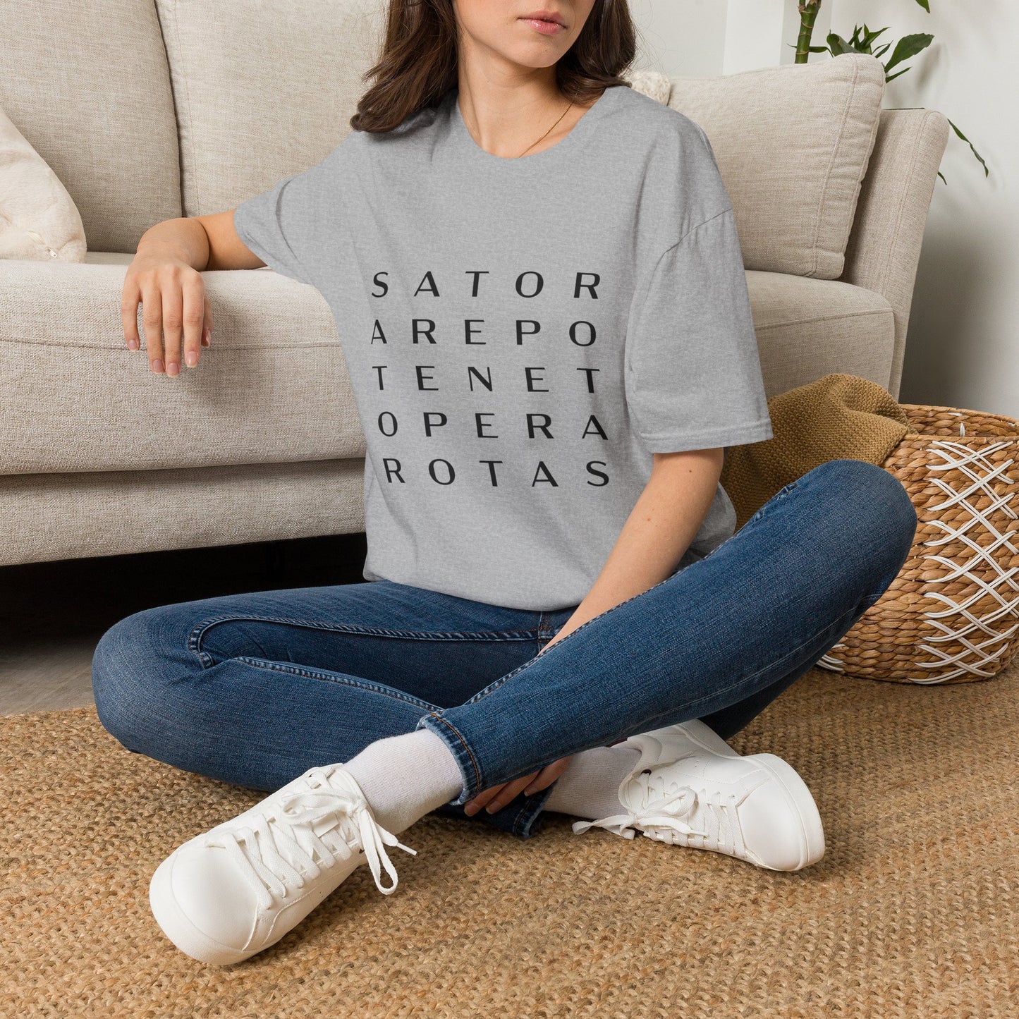 Sator Cube T Shirt ~ Sator Arepo Tenet Opera Rotas ~ Ancient Mystery Latin Palindrome Pompeii Secret History Magic Templar Square Rune Charm
