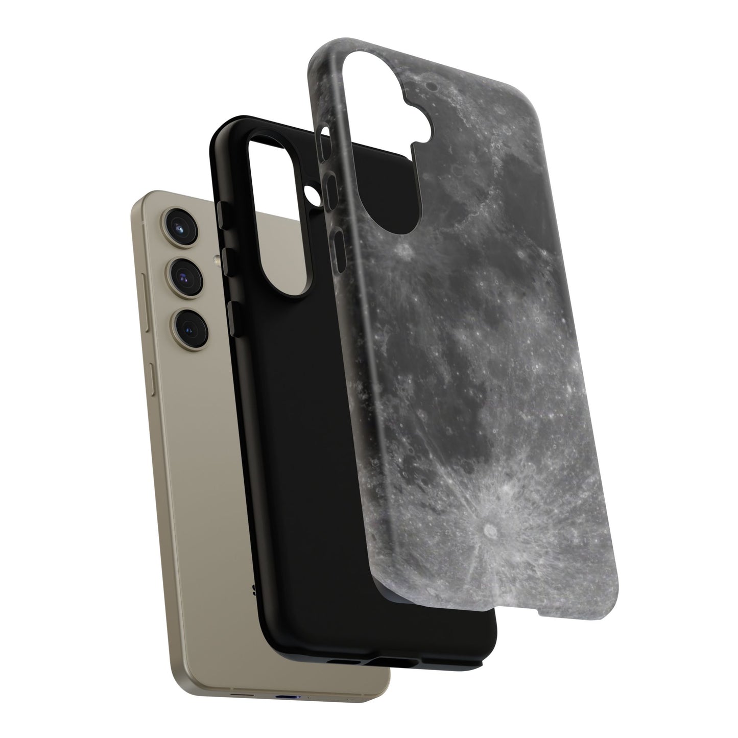 Moon Surface Tough Phone Case ~ iPhone Pixel Galaxy Rugged Protective