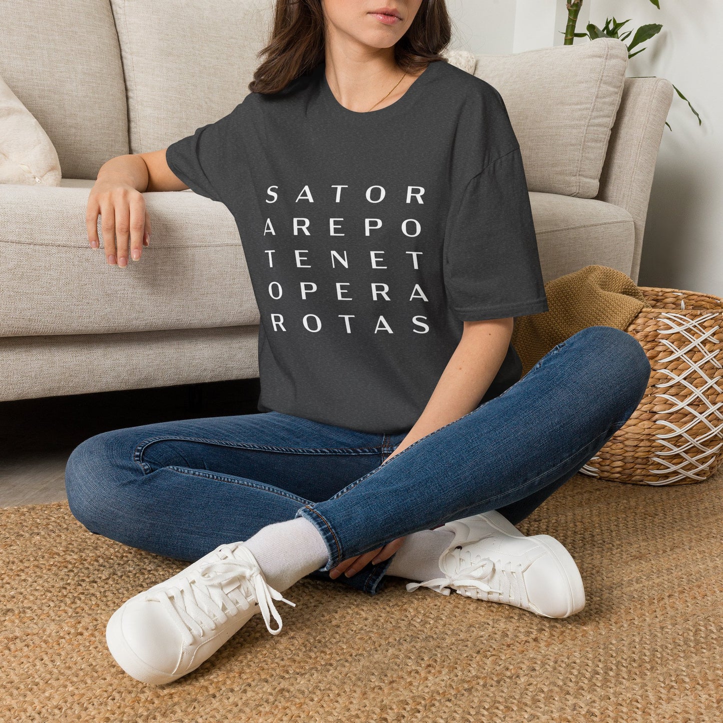 Sator Cube T Shirt ~ Sator Arepo Tenet Opera Rotas ~ Ancient Mystery Latin Palindrome Pompeii Secret History Magic Templar Square Rune Charm