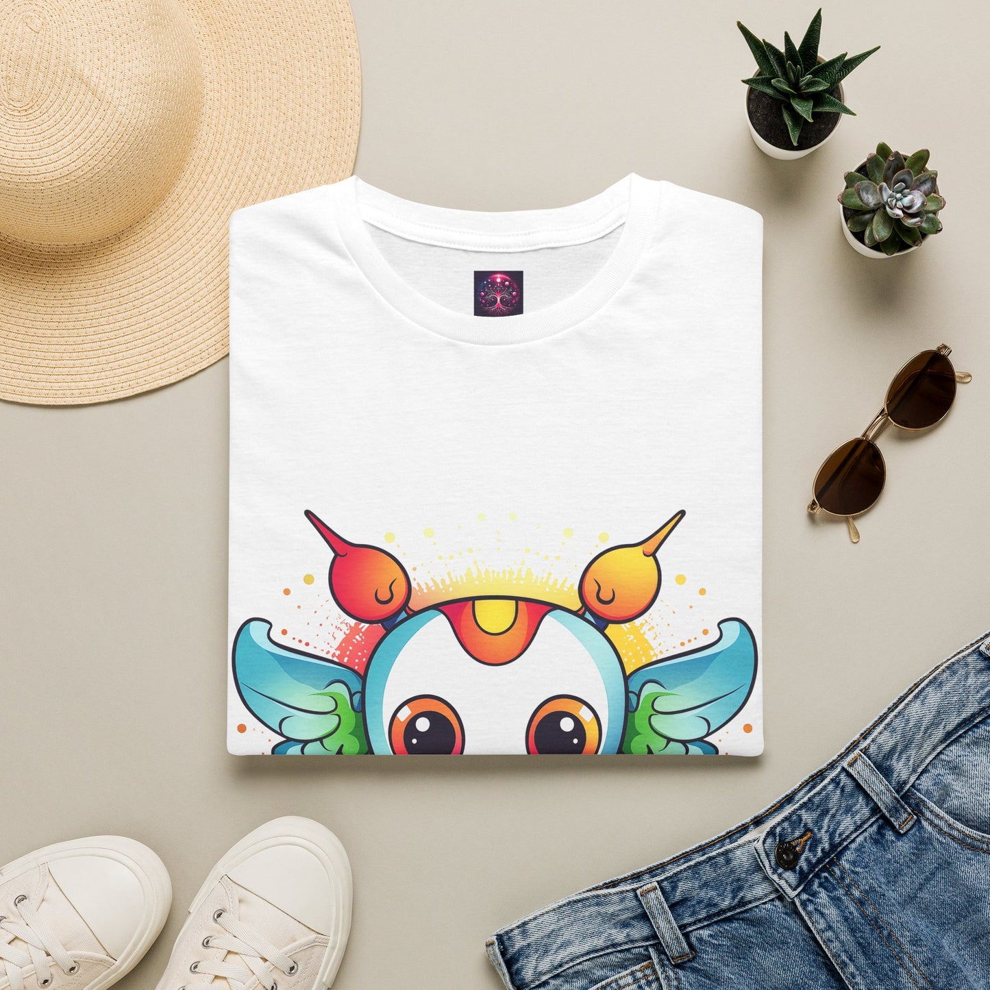 Cute Anime Alien Angel T Shirt ~ Cartoon Alien Gift Friendly Extraterrestrial Creature UFOs UAP Flying Saucer Abduction But Make It Adorable