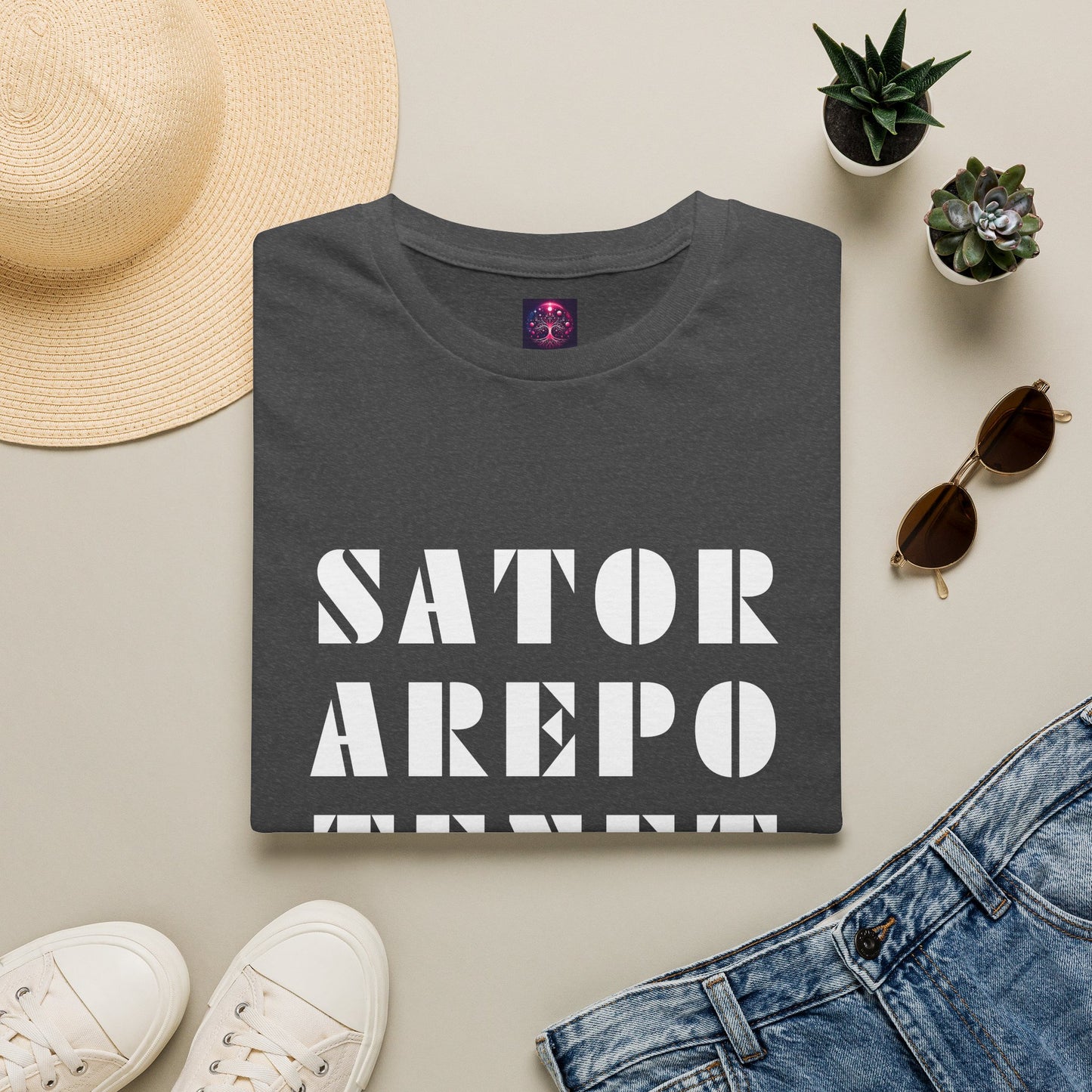 Sator Arepo Tenet Opera Rotas T Shirt ~ Ancient Mystery Latin Palindrome Pompeii Meme Secret History Magic Templar Square Rune Charm Gift