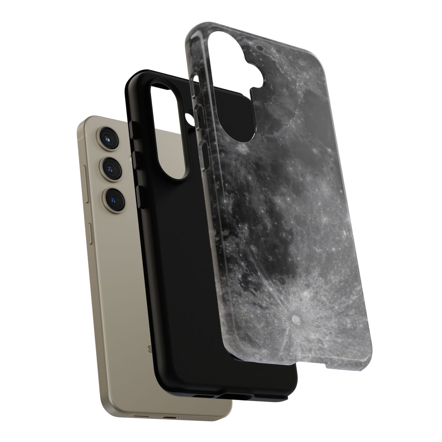 Moon Surface Tough Phone Case ~ iPhone Pixel Galaxy Rugged Protective