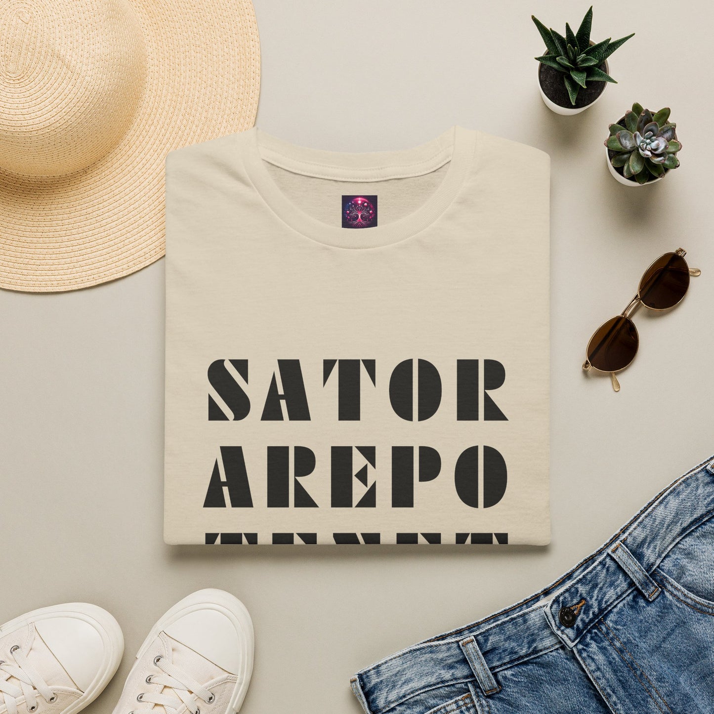 Sator Arepo Tenet Opera Rotas T Shirt ~ Ancient Mystery Latin Palindrome Pompeii Meme Secret History Magic Templar Square Rune Charm Gift