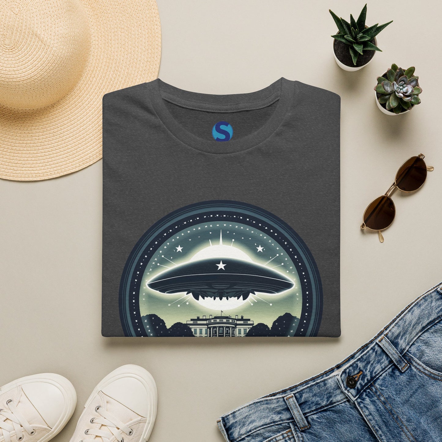 UFO Disclosure Shirt ~ End UAP Secrecy, Cryptozoology Gift, Alien Tshirt, Extraterrestrial Gear, Flying Saucer Shirt, White House Lawn Space