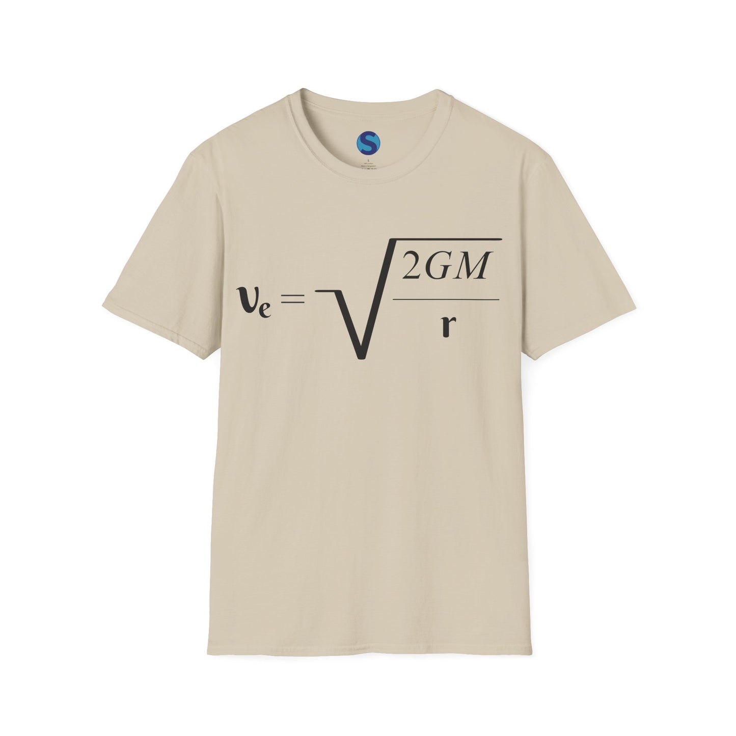 Escape Velocity ~ Unisex Softstyle T-Shirt, Astronomical Equation