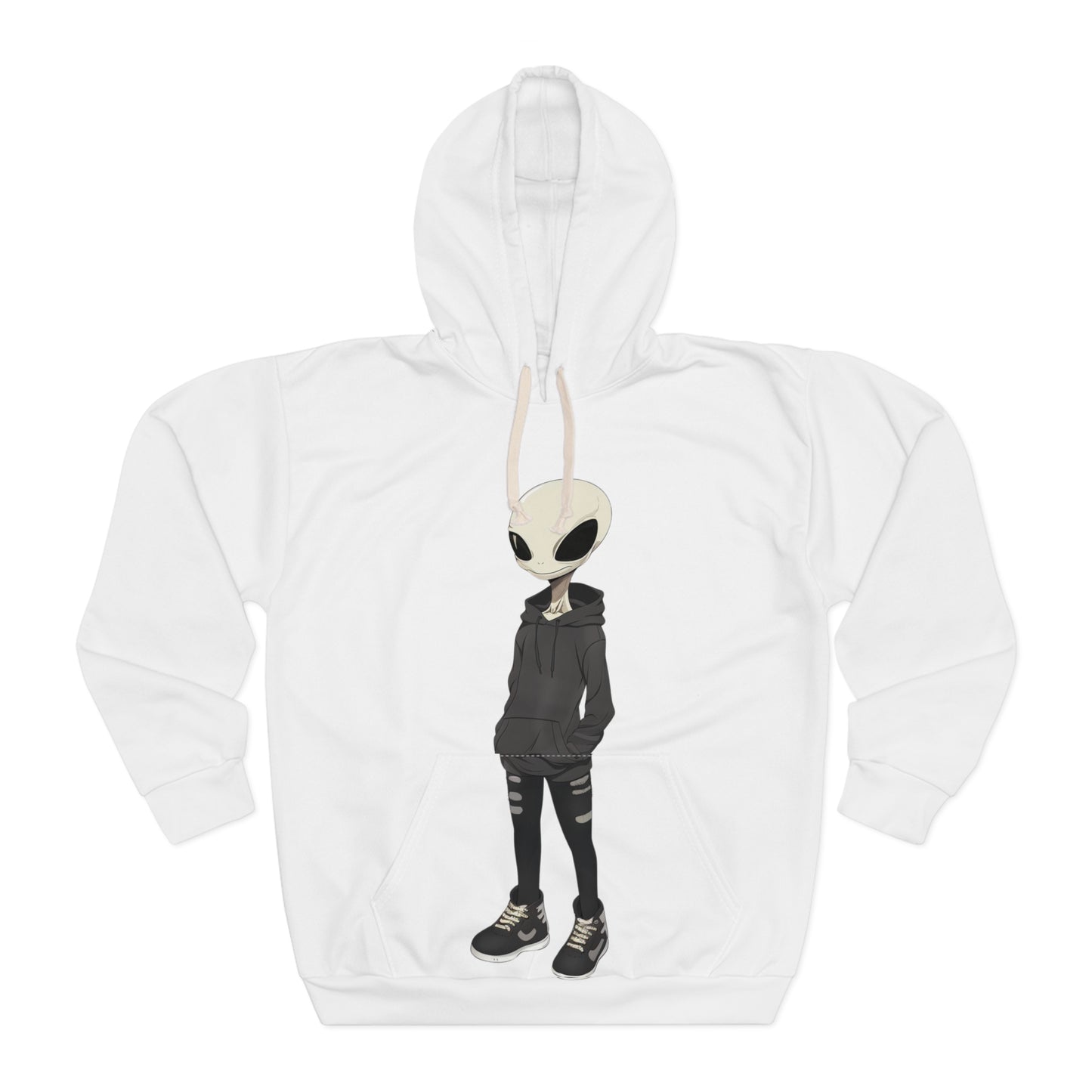 Alien Unisex Pullover Hoodie ~ Anime Extraterrestrial Abduction Disclosure Cryptid Grey Communion Visitors Mysterious Unexplained UFO UAP