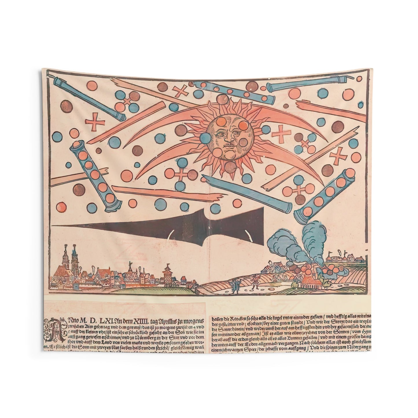 UFO Celestial Event in Nuremberg Indoor Wall Tapestries
