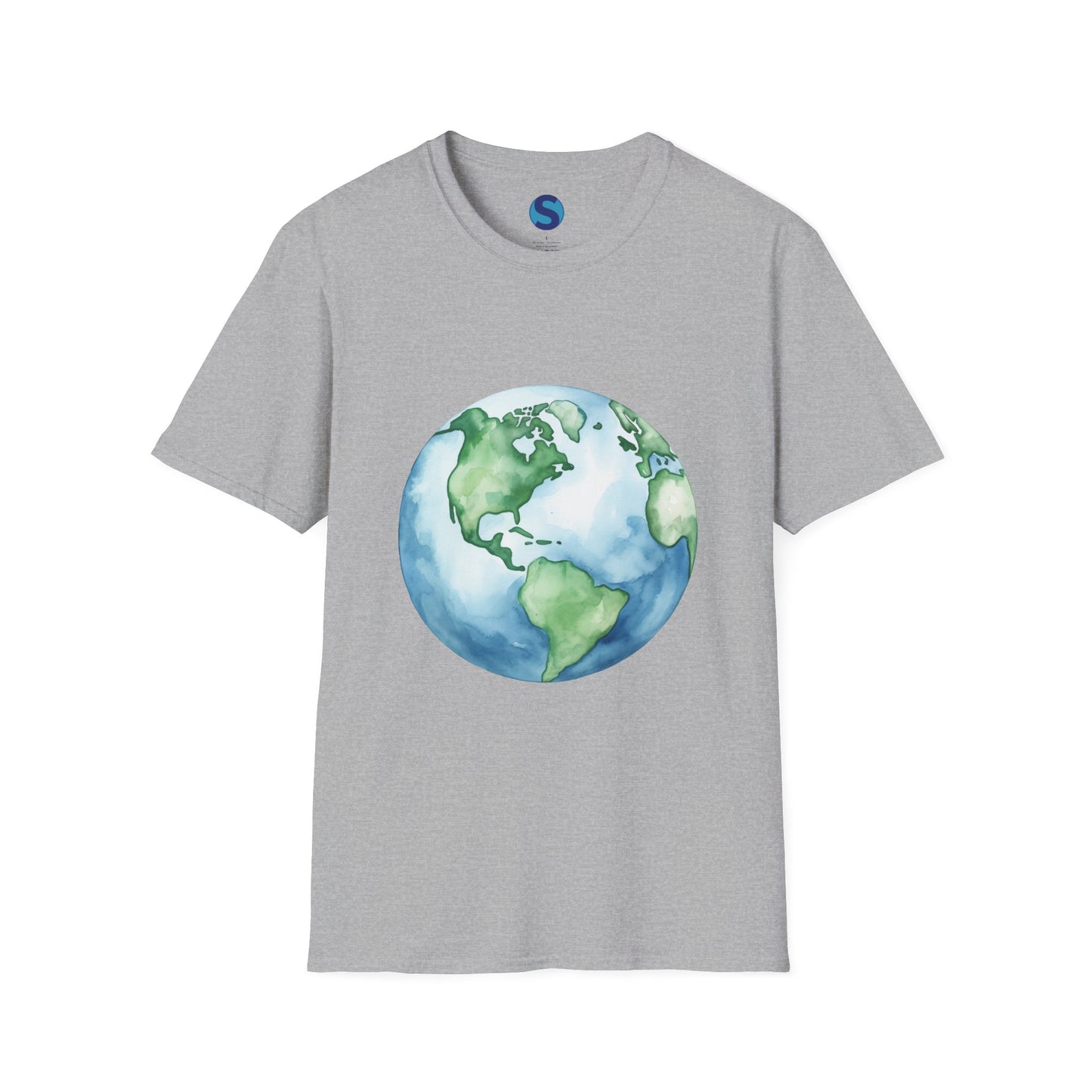 Watercolor Earth ~ Unisex Softstyle T-Shirt