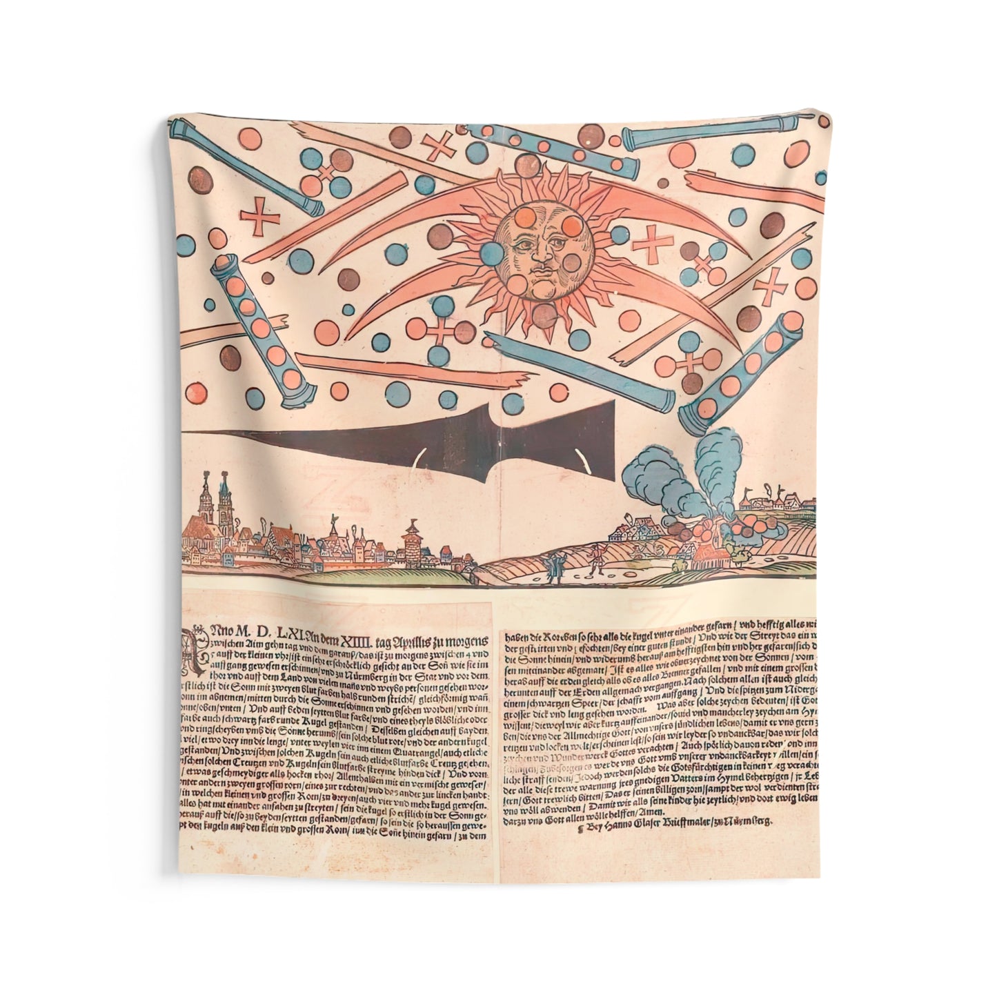 UFO Celestial Event in Nuremberg Indoor Wall Tapestries
