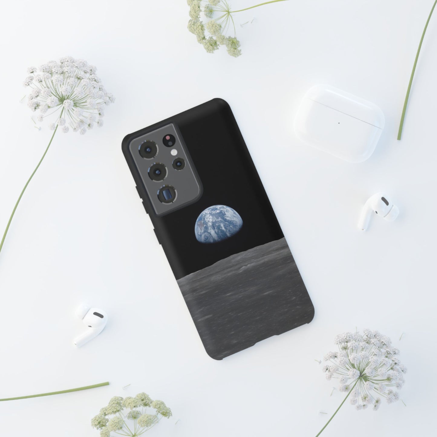 Earth From the Moon Tough Phone Case ~ iPhone Pixel Galaxy Apollo 11 Mission Outer Space Exploration NASA Astronauts Science Teacher Gift