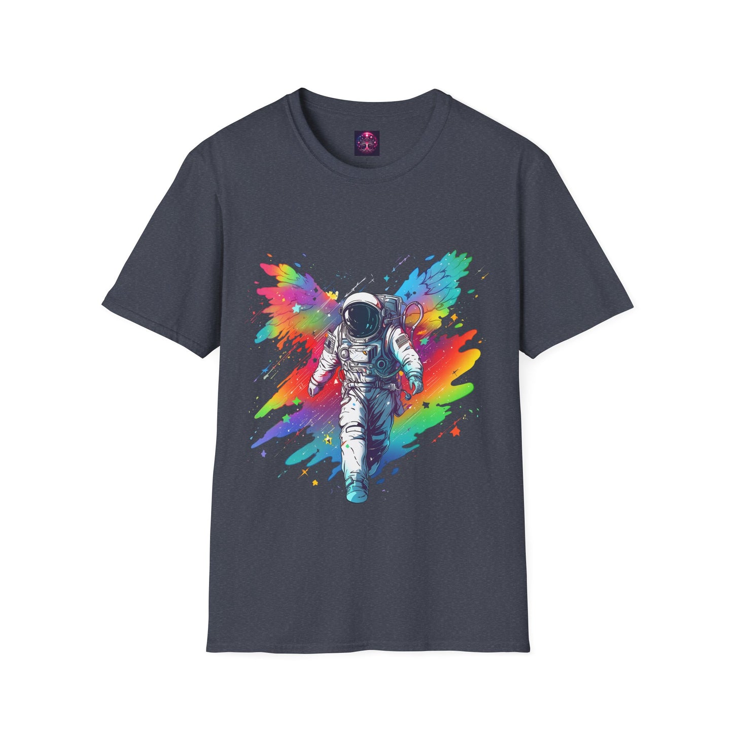 Astronaut Angel T Shirt ~ Cosmic Space Exploration Rainbow Cosmonaut