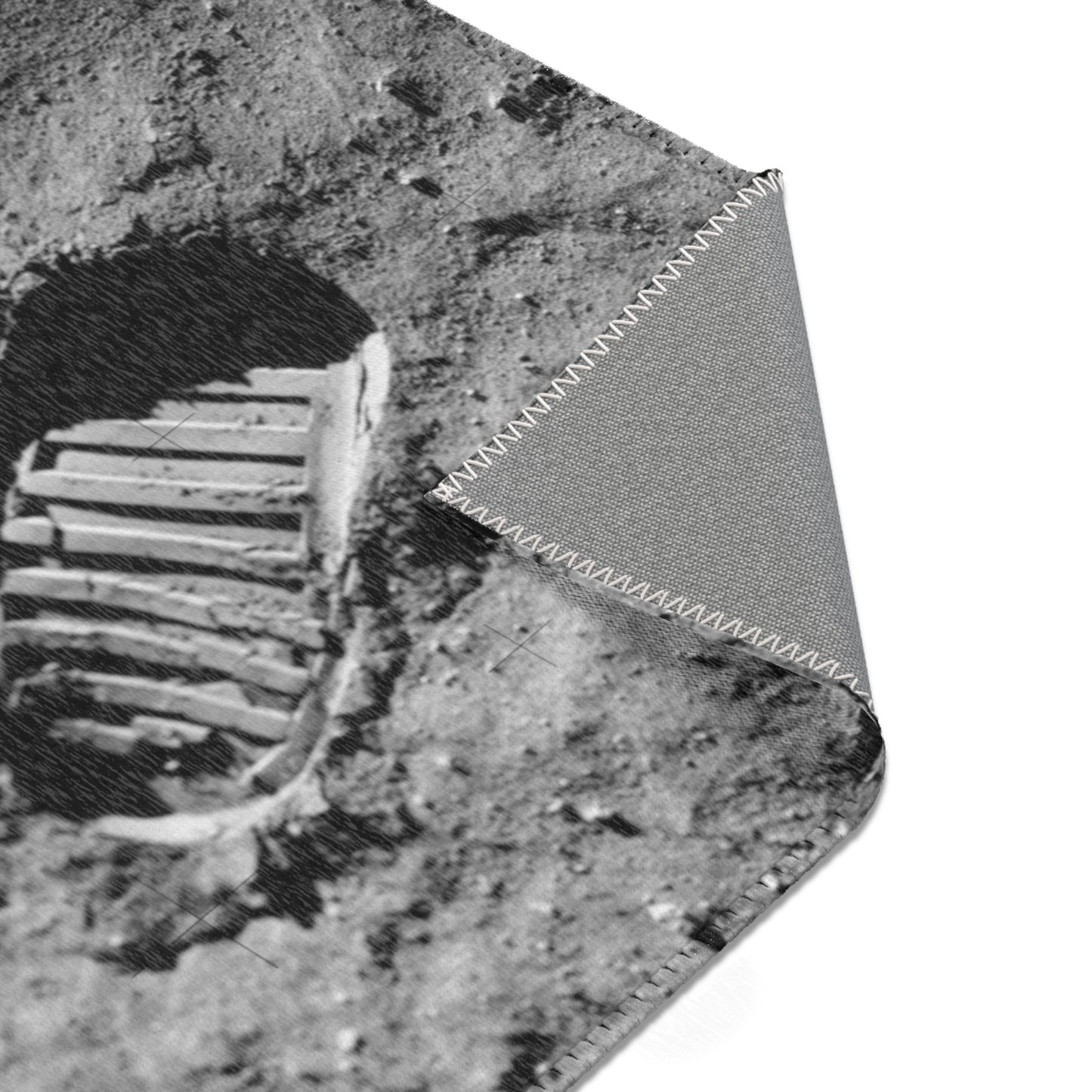 Moon Walk Area Rug ~ Lunar Surface Rocks Footprint NASA Space Exploration NASA Landing Real Moondust Decor Orbit
