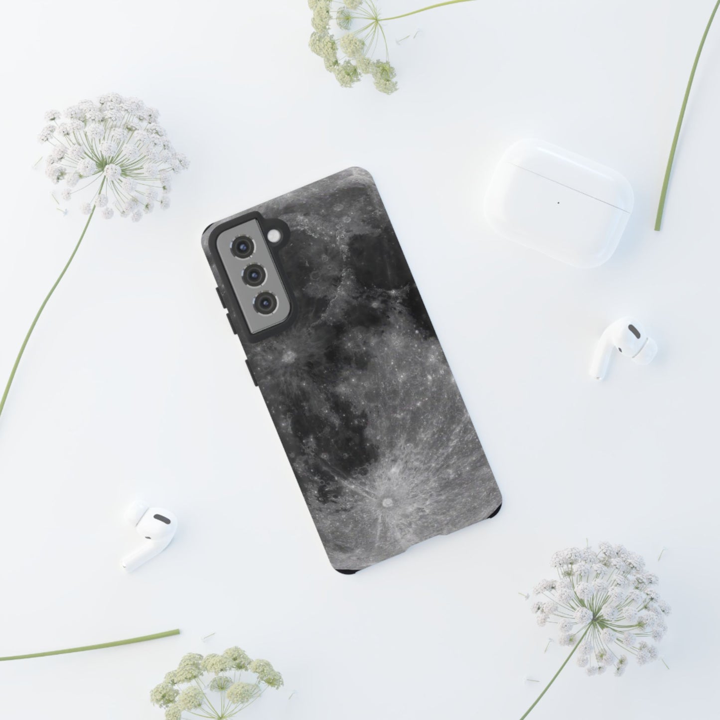 Moon Surface Tough Phone Case ~ iPhone Pixel Galaxy Rugged Protective