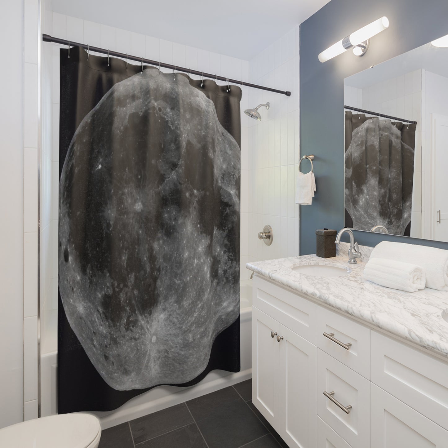 Full Moon Shower Curtains ~ Astronomy Astrophysics Lunar Surface Space Decor Science Cosmic Science NASA Telescope Wicca Regolith Moonlight
