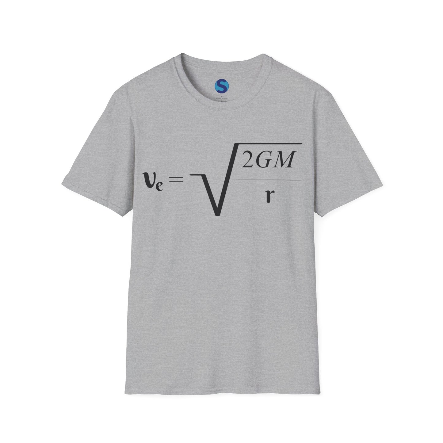 Escape Velocity ~ Unisex Softstyle T-Shirt, Astronomical Equation