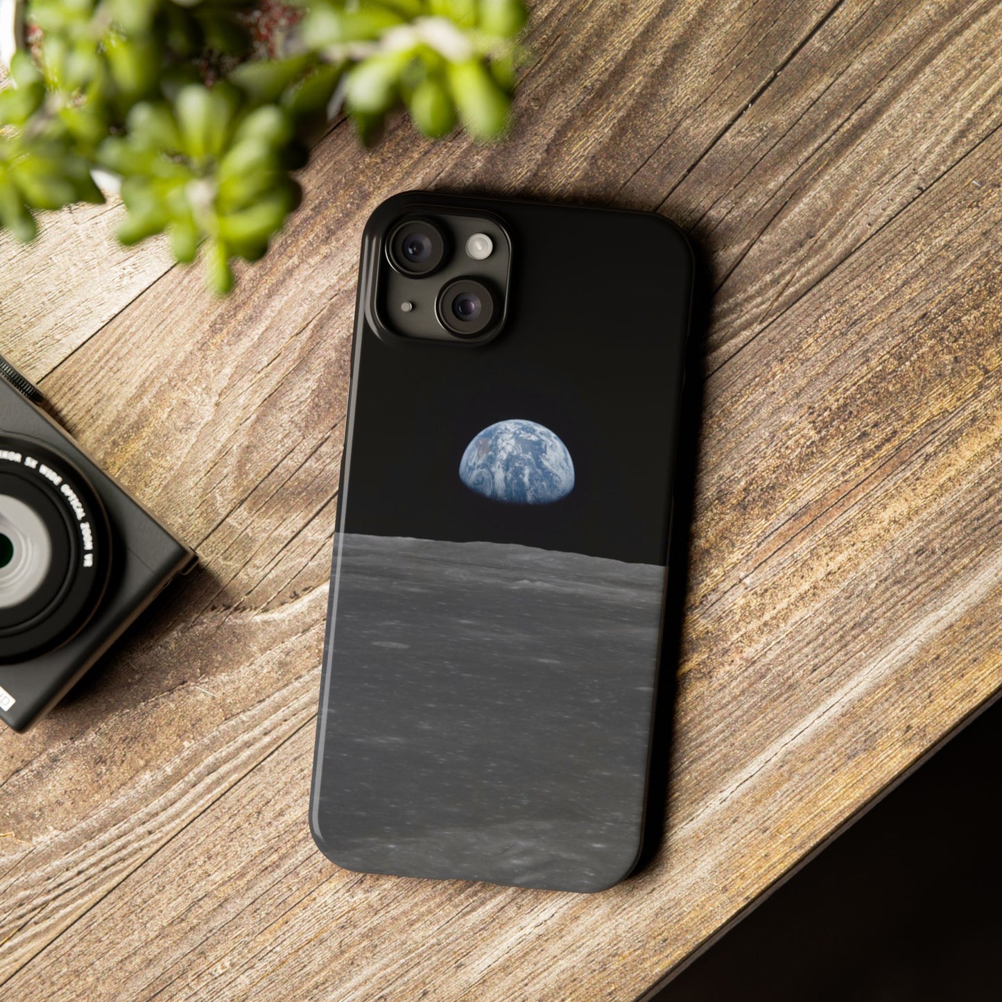 Blue Marble Earth from Moon Slim iPhone Cases