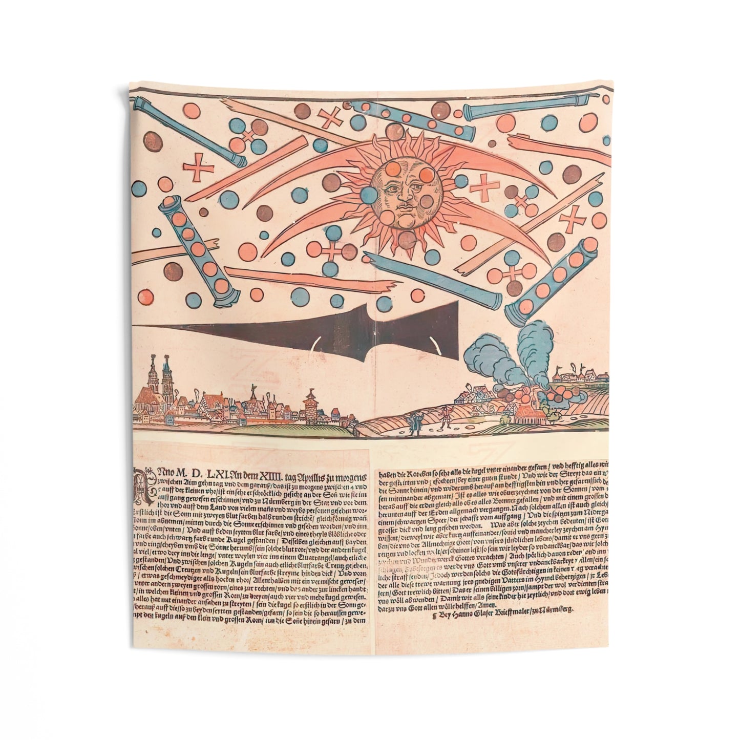 UFO Celestial Event in Nuremberg Indoor Wall Tapestries