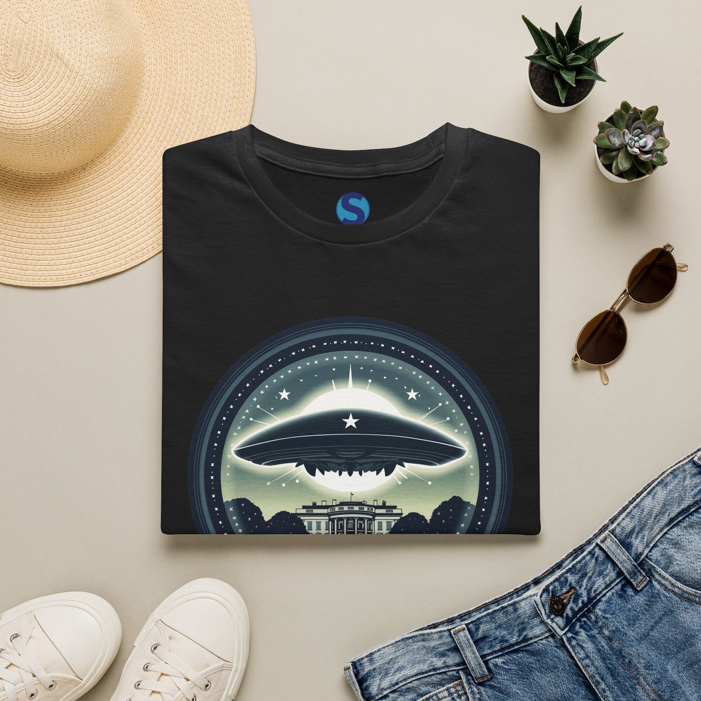 UFO Disclosure Shirt ~ End UAP Secrecy, Cryptozoology Gift, Alien Tshirt, Extraterrestrial Gear, Flying Saucer Shirt, White House Lawn Space