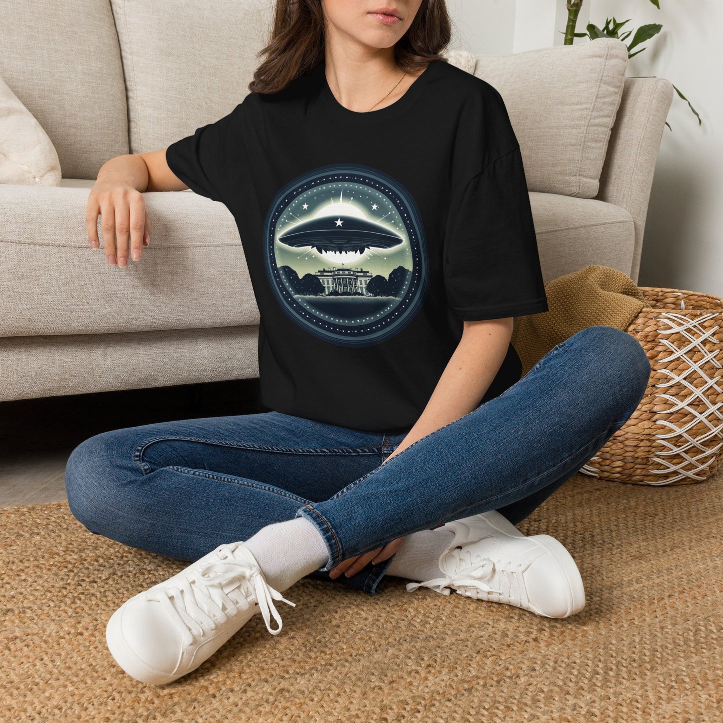 UFO Disclosure Shirt ~ End UAP Secrecy, Cryptozoology Gift, Alien Tshirt, Extraterrestrial Gear, Flying Saucer Shirt, White House Lawn Space