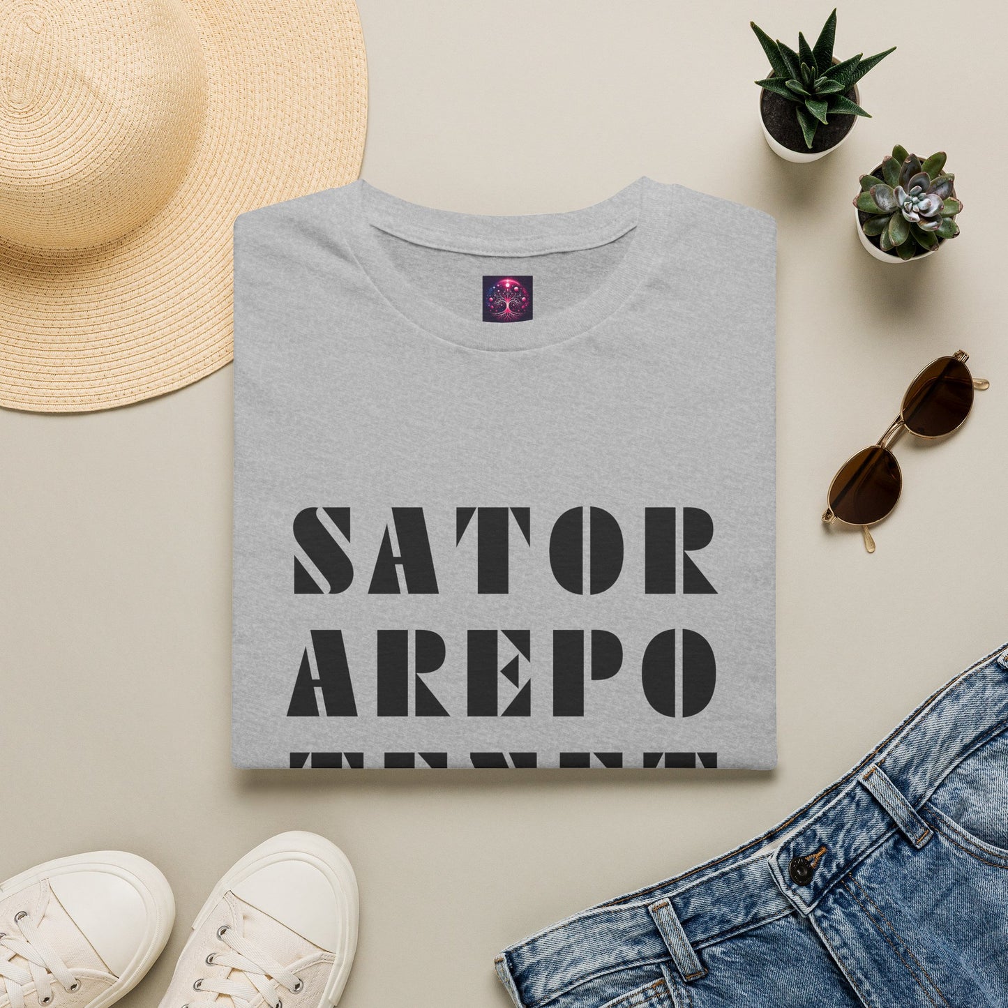 Sator Arepo Tenet Opera Rotas T Shirt ~ Ancient Mystery Latin Palindrome Pompeii Meme Secret History Magic Templar Square Rune Charm Gift
