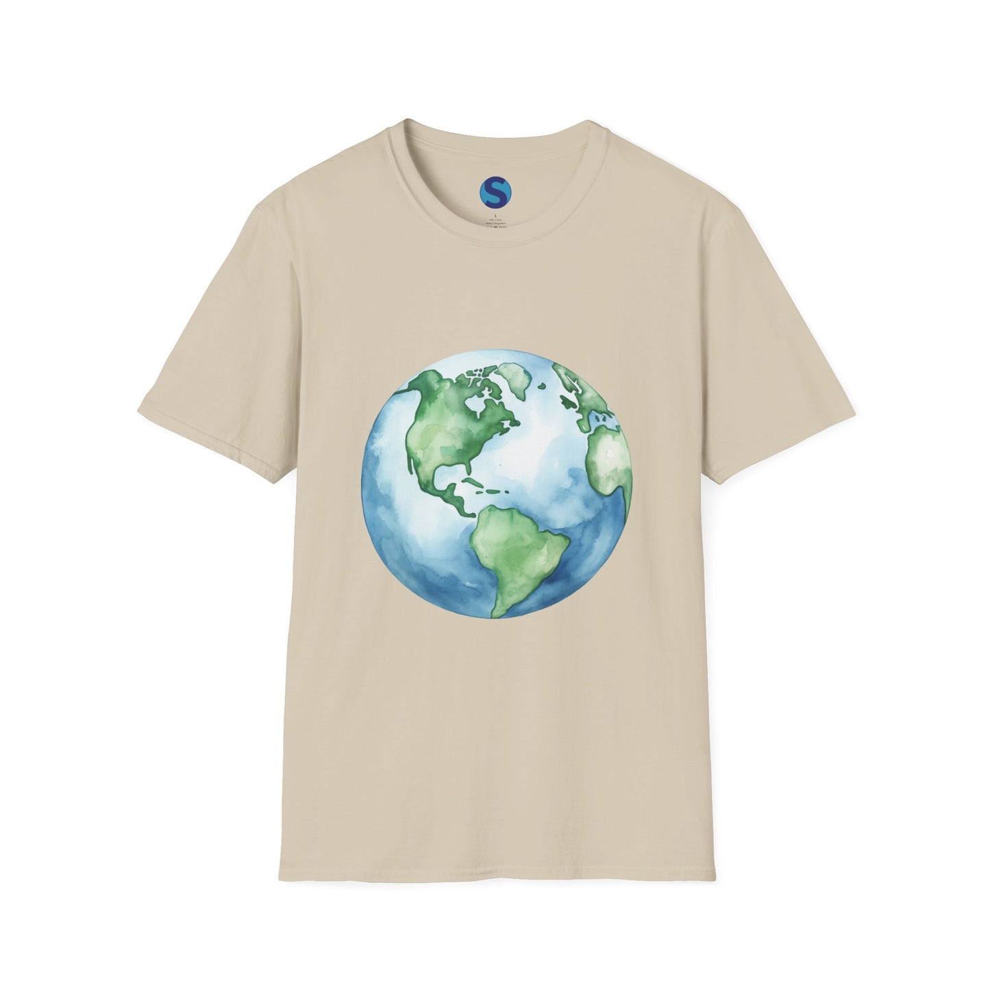 Watercolor Earth ~ Unisex Softstyle T-Shirt