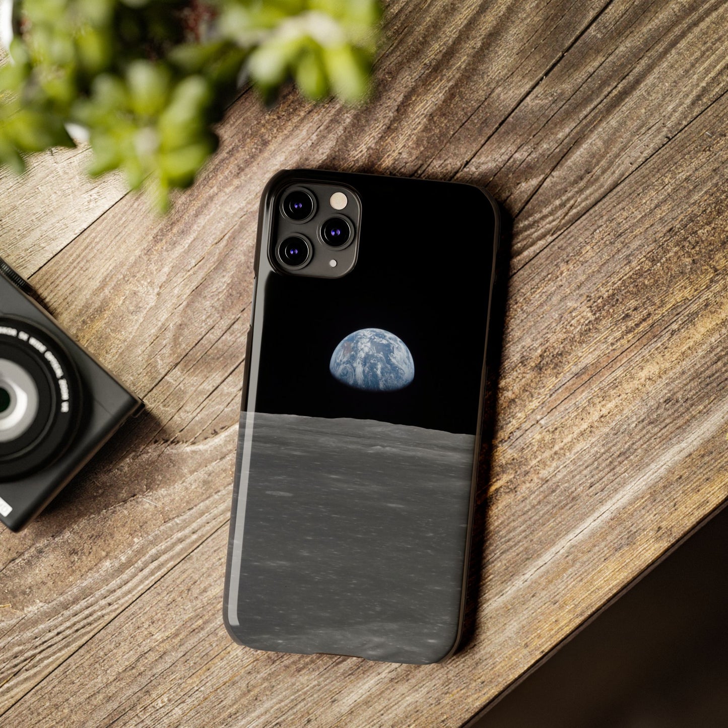 Blue Marble Earth from Moon Slim iPhone Cases
